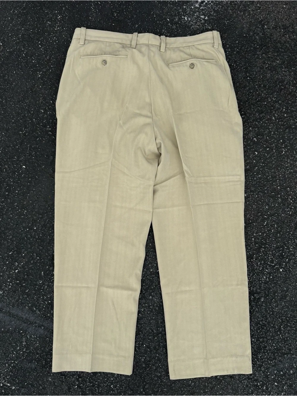 Tommy Bahama Mens Silk Blend Pleated Dress Pants Chino Beige Tan 35x28 Beach USA